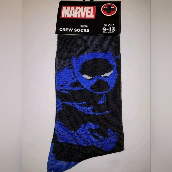 Marvel Other - 4/$25 Marvel Black Panther Novelty Crew Socks Unisex New Mens 9 to 13